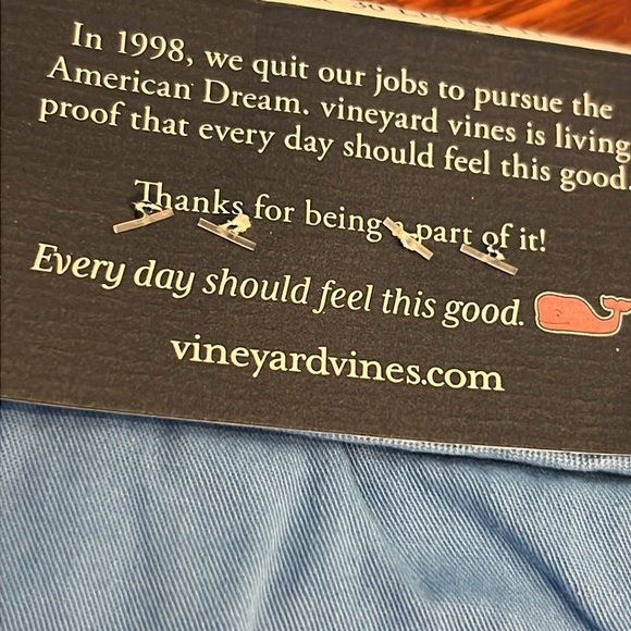 ⭐️ New Vineyard Vines Stretch Breaker Slim Fit Pants Ocean Breeze 34/30 - Picture 6 of 9